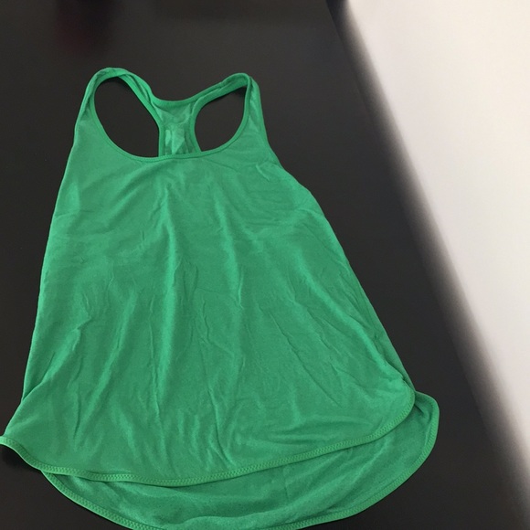 Green Lulu razor back workout top - Picture 1 of 2